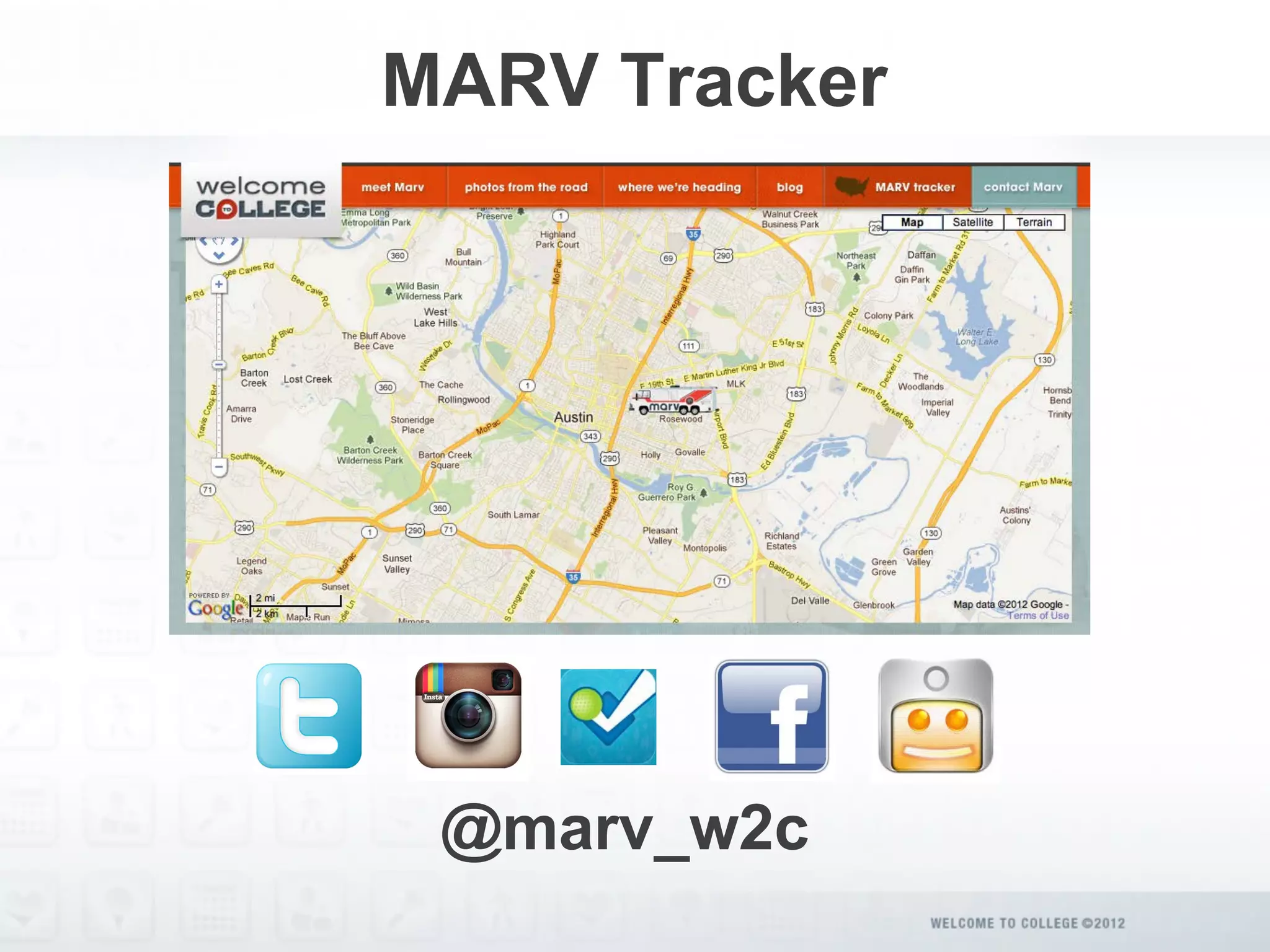 MARV Tracker




 @marv_w2c
 
