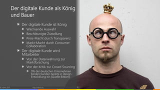 Der digitale Kunde ist König
Wachsende Auswahl
Beschleunigte Zustellung
Preis-Macht durch Transparenz
Markt-Macht durch Consumer
Collaboration
Der digitale Kunde wird
Mitarbeiter
Von der Datenwährung zur
Marktforschung
Von der Kritik zur Crowd Sourcing
9% der deutschen Unternehmen
binden Kunden bereits in Design-
Entwicklung ein (Quelle Bitkom)
© vibrio 2017 http://vibrio.eu 16
Der digitale Kunde als König
und Bauer
 