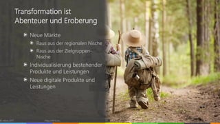 Neue Märkte
Raus aus der regionalen Nische
Raus aus der Zielgruppen-
Nische
Individualisierung bestehender
Produkte und Leistungen
Neue digitale Produkte und
Leistungen
© vibrio 2017 http://vibrio.eu 22
Transformation ist
Abenteuer und Eroberung
 