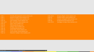 Folie 24,25 Giorgio Magini /stock.adobe.com
Folie 26 Andrey Popov /stock.adobe.com
Folie 27 mariusz szczygieł /stock.adobe.com
Folie 28 Kohlerphoto/istockphoto.com
Foto 29,30 Santiago Cornejo /stock.adobe.com
Folie 1 Female_photographer/stock.adobe.com
Folie 2 Minerva_Studio /stock.adobe.com
Folie 3 Olivier_Le_Moal /stock.adobe.com
Folie 10 Gina Sanders /stock.adobe.com
Folie 14,23 Bits and Splits /stock.adobe.com
Folie 15 gigra /stock.adobe.com
Folie 16 Saimen/photocase.com
Folie 17 katego /stock.adobe.com
Folie 18 froodmat/photocase.com
Folie 20 Andy Dean /stock.adobe.com
Folie 21 Sunny studio /stock.adobe.com
Folie 22 Alexandr Vasilyev /stock.adobe.com
© vibrio 2017 http://vibrio.eu 32
 