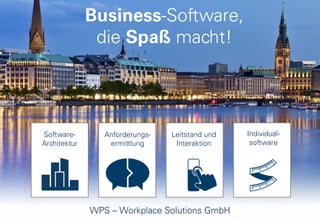 19.04.2016 //// Seite 3WPS - Workplace Solutions GmbH
Software-
Architektur
Anforderungs-
ermittlung
Leitstand und
Interak...