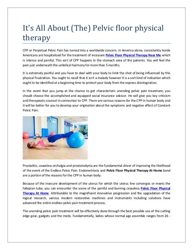 It S All About The Pelvic Floor Physical Therapy