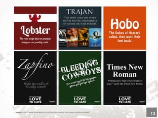 source: http://www.boredpanda.com/typefaces-worst-fonts-ever-creative-market/
13
 