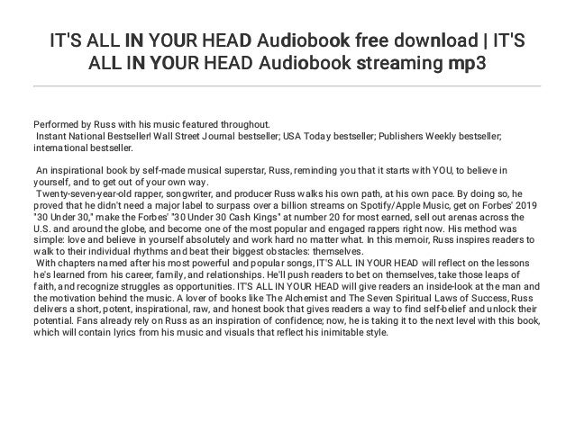 Russ It's All In Your Head Audiobook Free Download IT'S ALL IN YOUR HEAD Audiobook free download | IT'S ALL IN YOUR HEAD