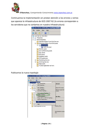 ITSanchez - Micgracion OCS 2007 R2 a Lync 2010