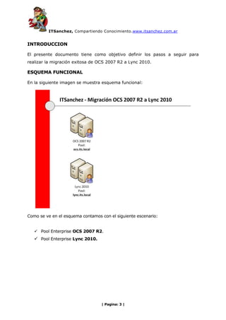 ITSanchez - Micgracion OCS 2007 R2 a Lync 2010