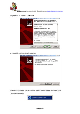 ITSanchez - Micgracion OCS 2007 R2 a Lync 2010