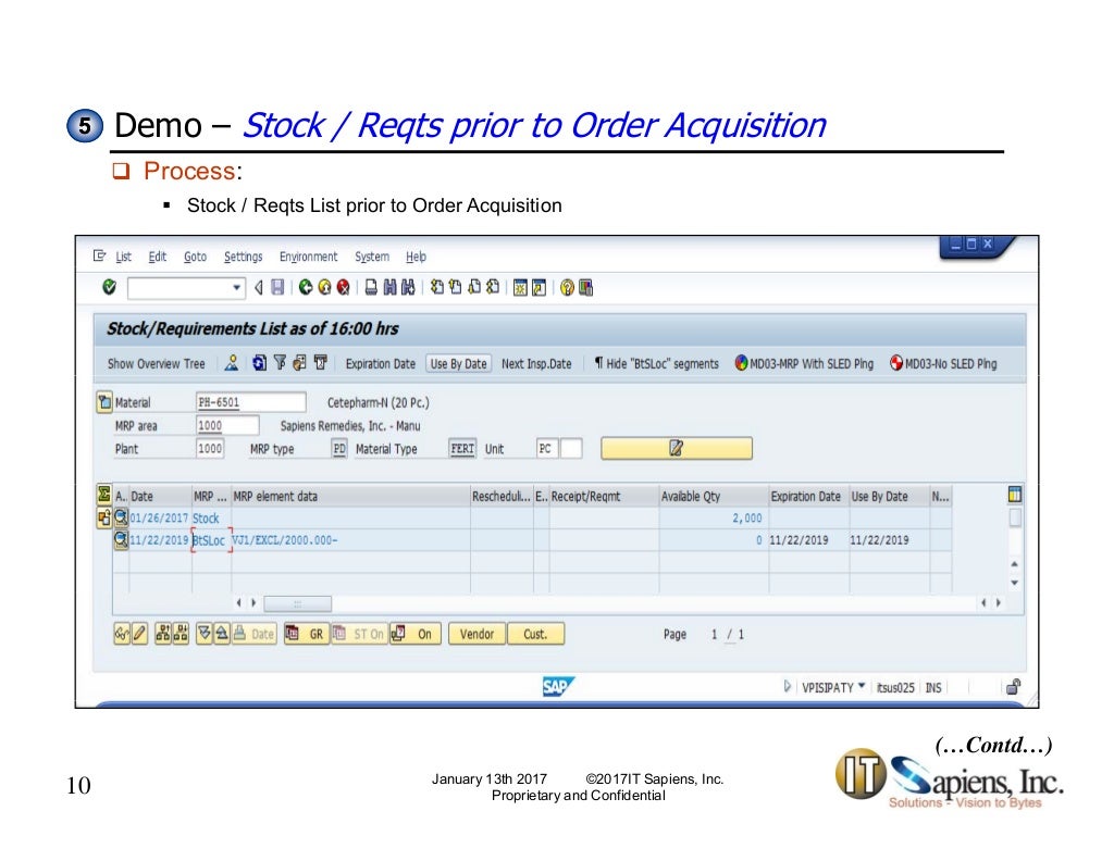 SAPCustomer Specific Product Reservation