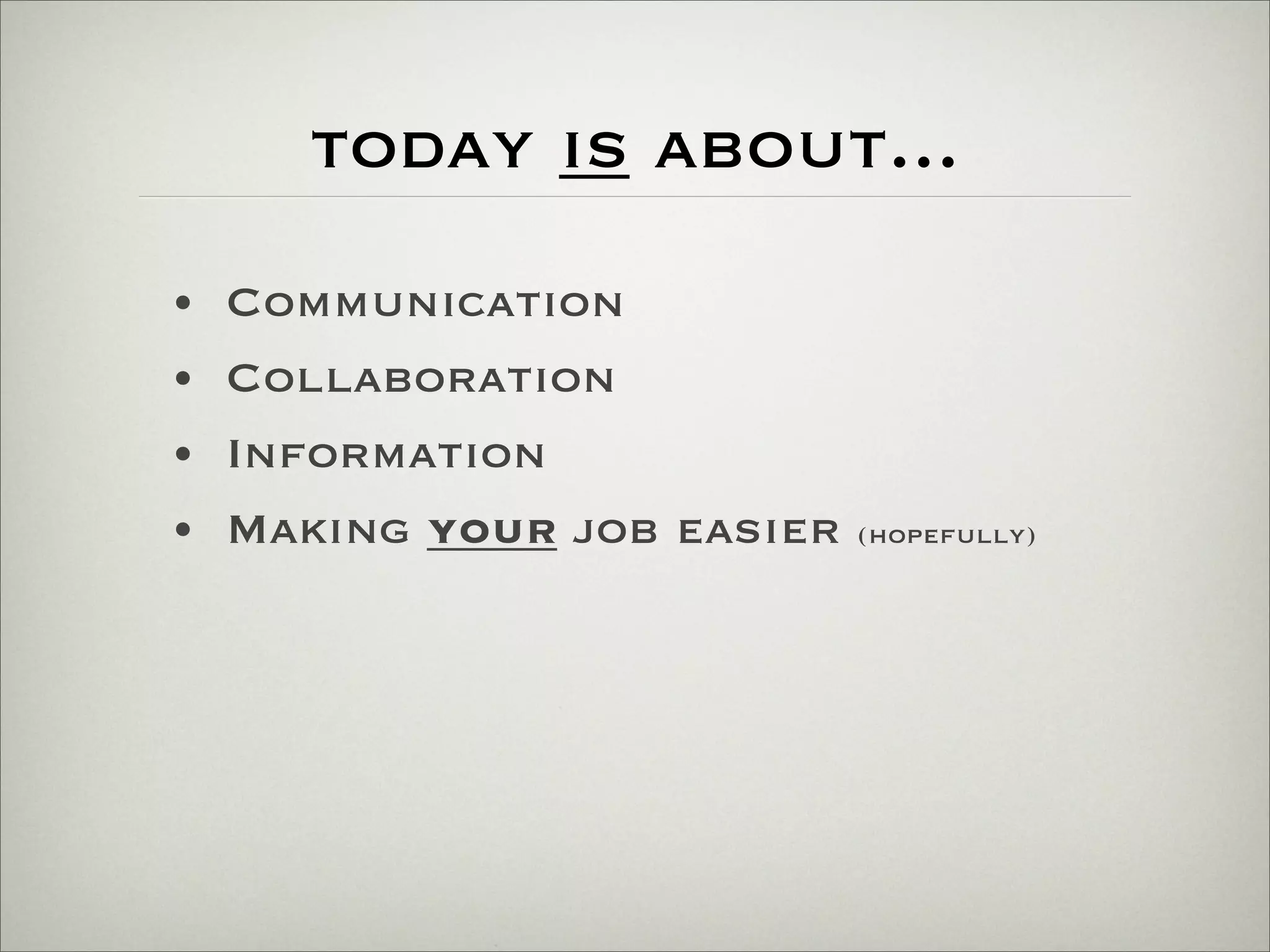 ITSC 2009 Admin Workshop