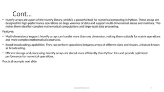 Comprehensive Guide to Python Arrays and Their Operations | PPTX