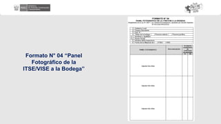 Formato N° 04 “Panel
Fotográfico de la
ITSE/VISE a la Bodega”
 