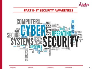 8ExcellencePassion TeamworkIntegrity
PART II- IT SECURITY AWARENESS
 