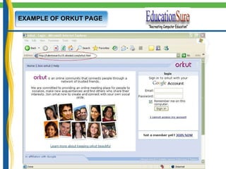EXAMPLE OF ORKUT PAGE 