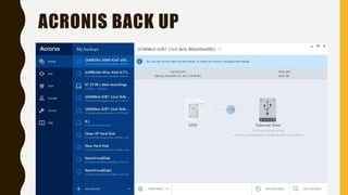 ACRONIS BACK UP
 