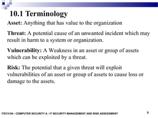 IT Security management and risk assessment