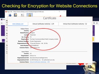 1
Mozilla Firefox
Google Chrome
2
3
4
Checking for Encryption for Website Connections
 