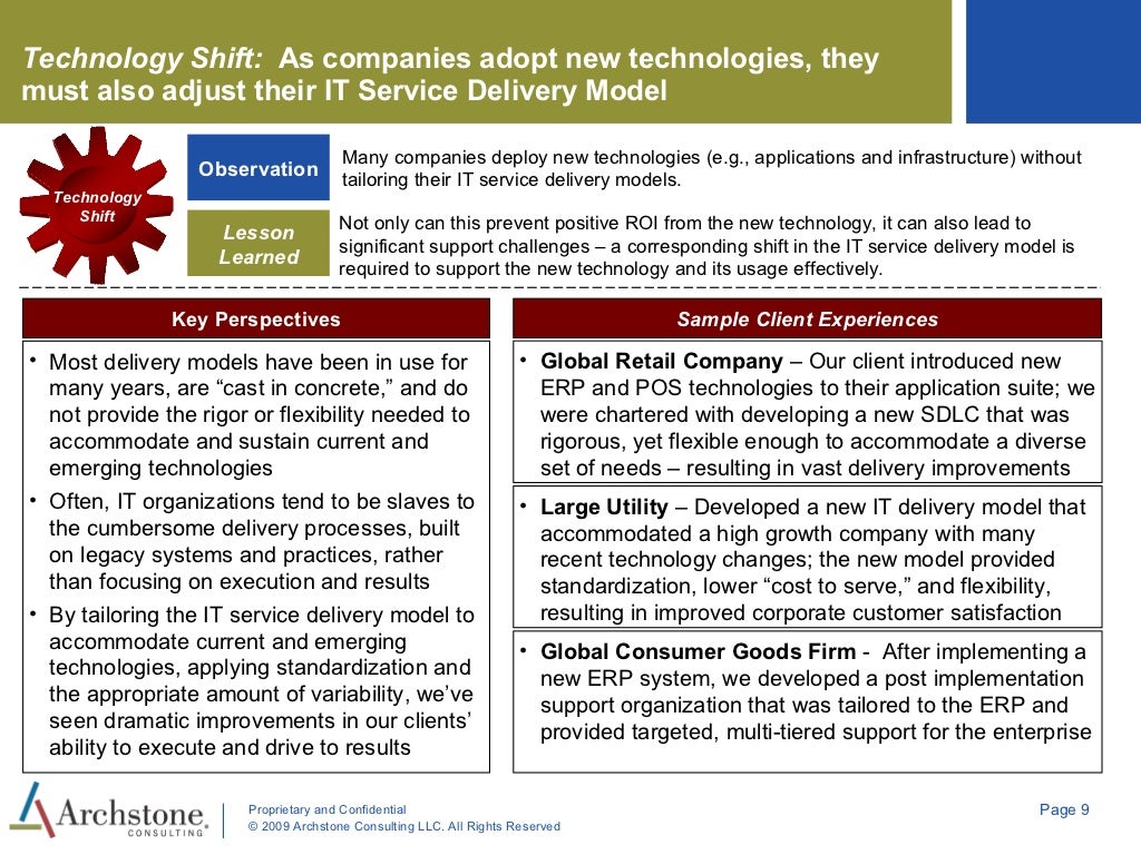 IT Service Delivery Model Overview