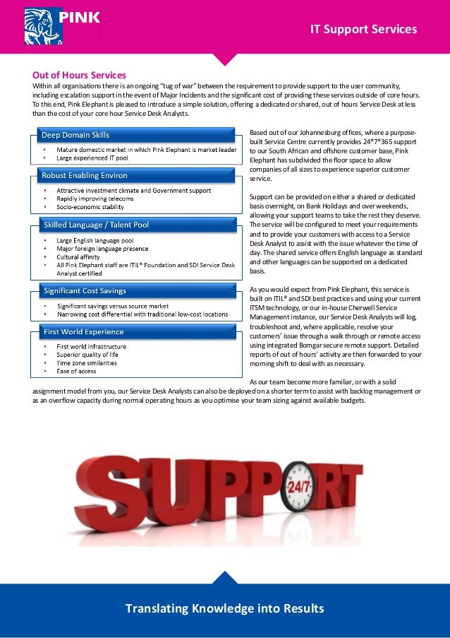 services catalogue template
