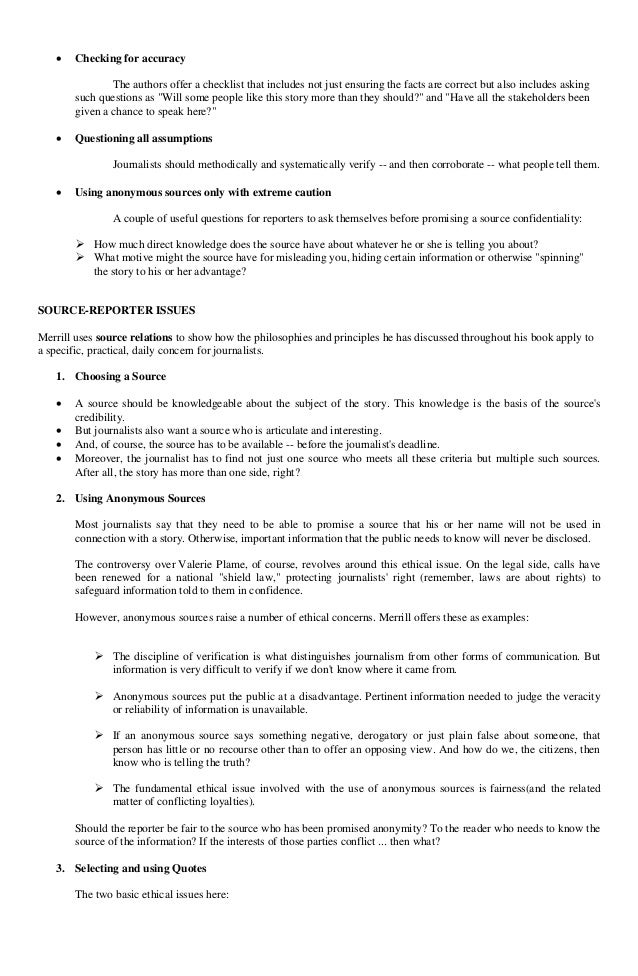 The Essence of Journalism is a Discipline of Verification