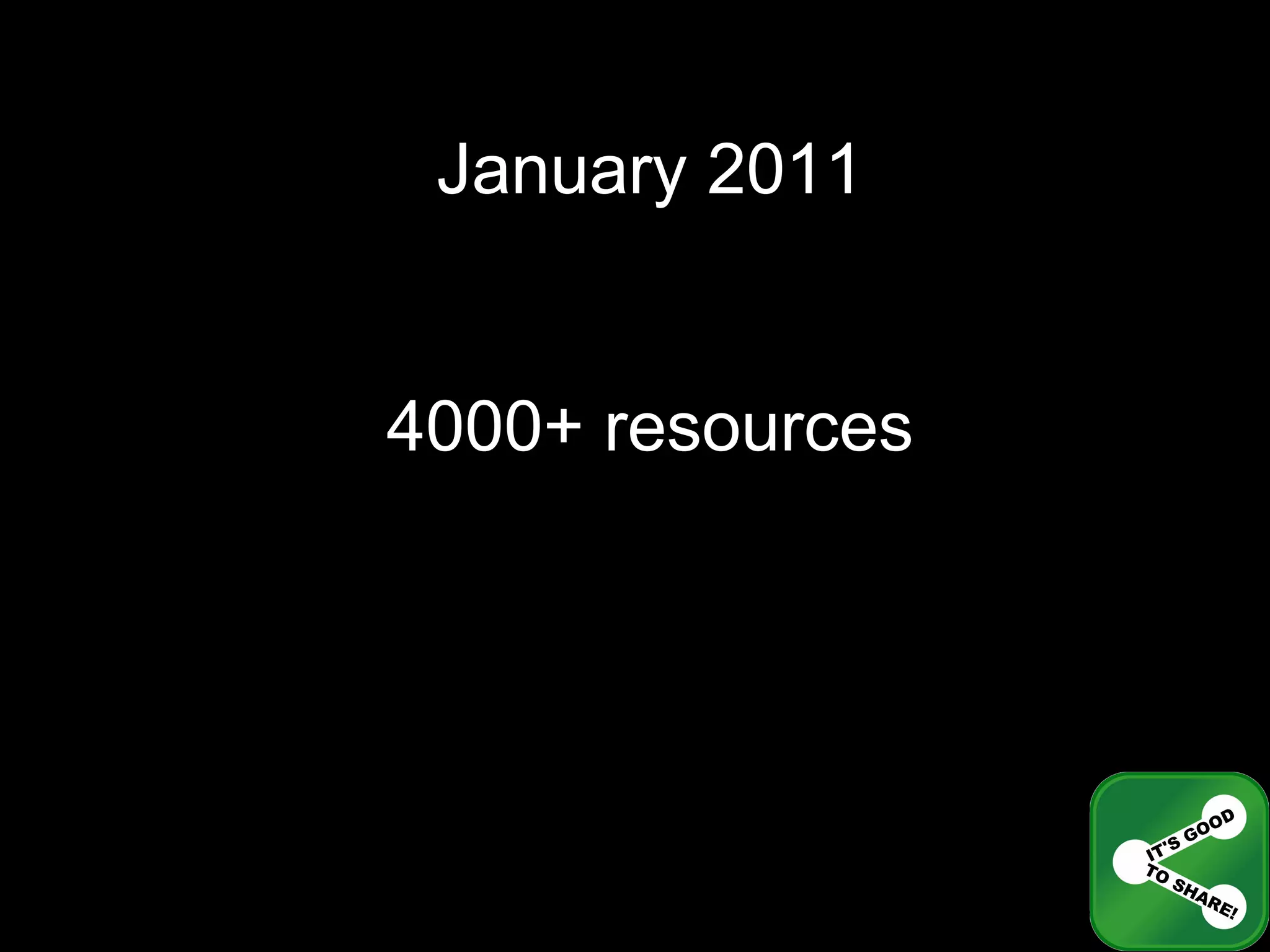 January 2011 4000+ resources 