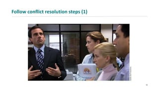 Follow conflict resolution steps (1)
28
 