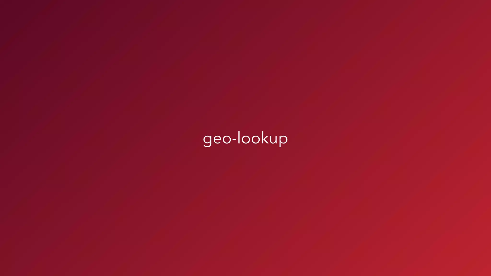 geo-lookup
 