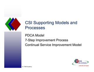 V3 Continual Service Improvement - ITSM Academy Webinar