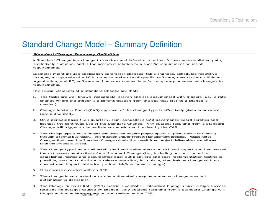 Implementing ITIL Change Management