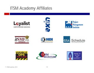 ITSM Academy Affiliates




© ITSM Academy, 2010       19
 