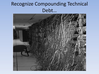Recognize Compounding Technical
            Debt…
 