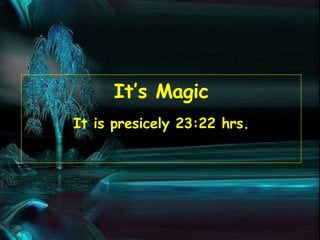 It’s Magic It is presicely  15:21  hrs. 