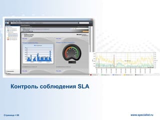 Страница  69 www.specialist.ru
Контроль соблюдения SLA
 