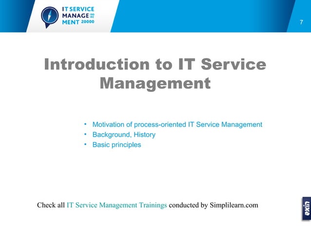 ITSM Foundation Course Material