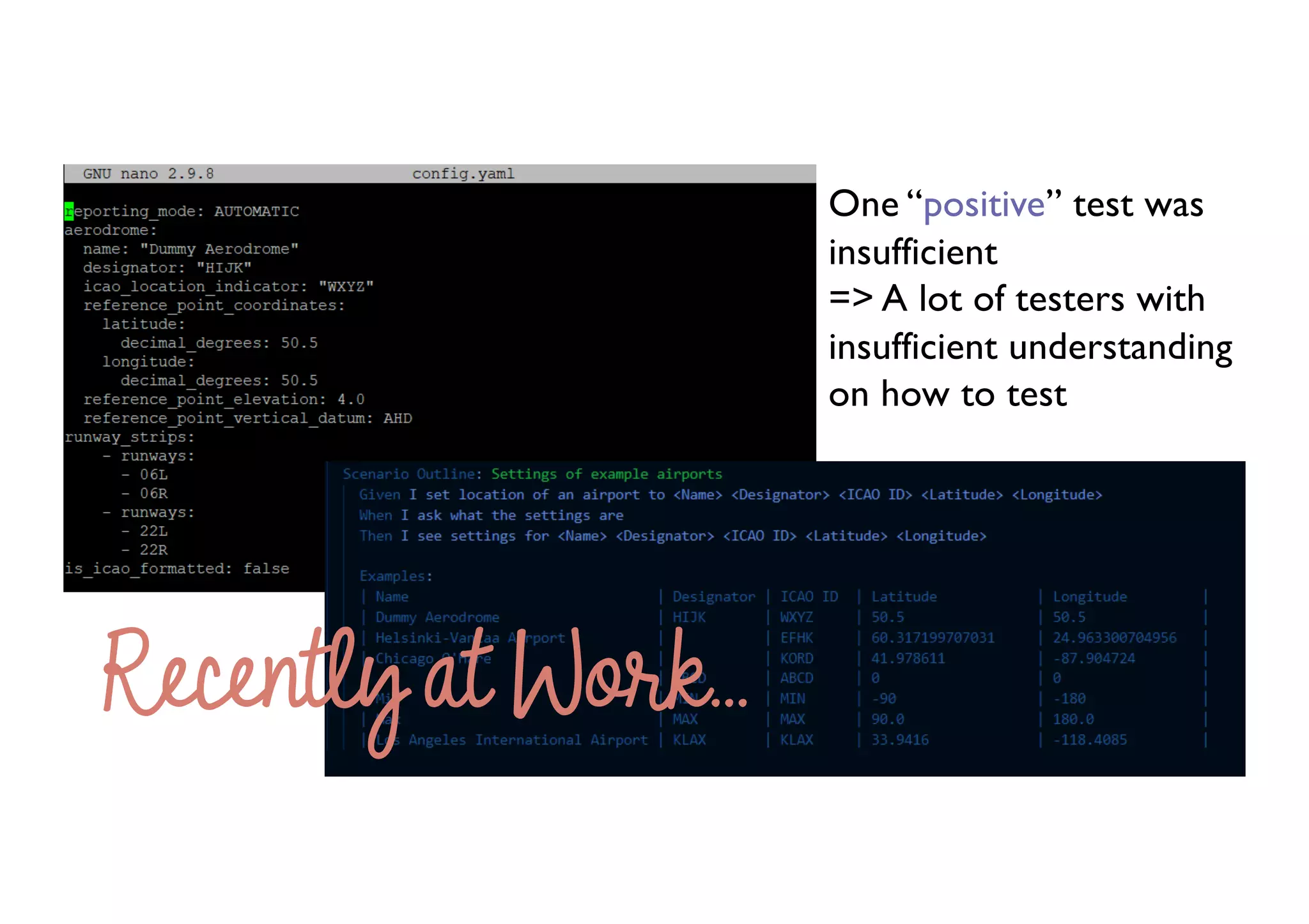 @maaretp
One “positive” test was
insufficient
=> A lot of testers with
insufficient understanding
on how to test
Recently at Work…
 