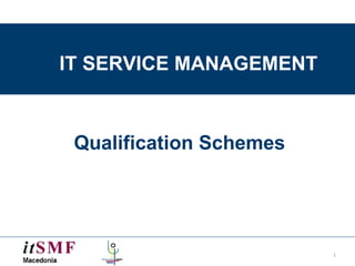 IT SERVICE MANAGEMENT Qualification Schemes 