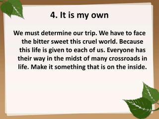Its my life presentation for english lesson | PPTX