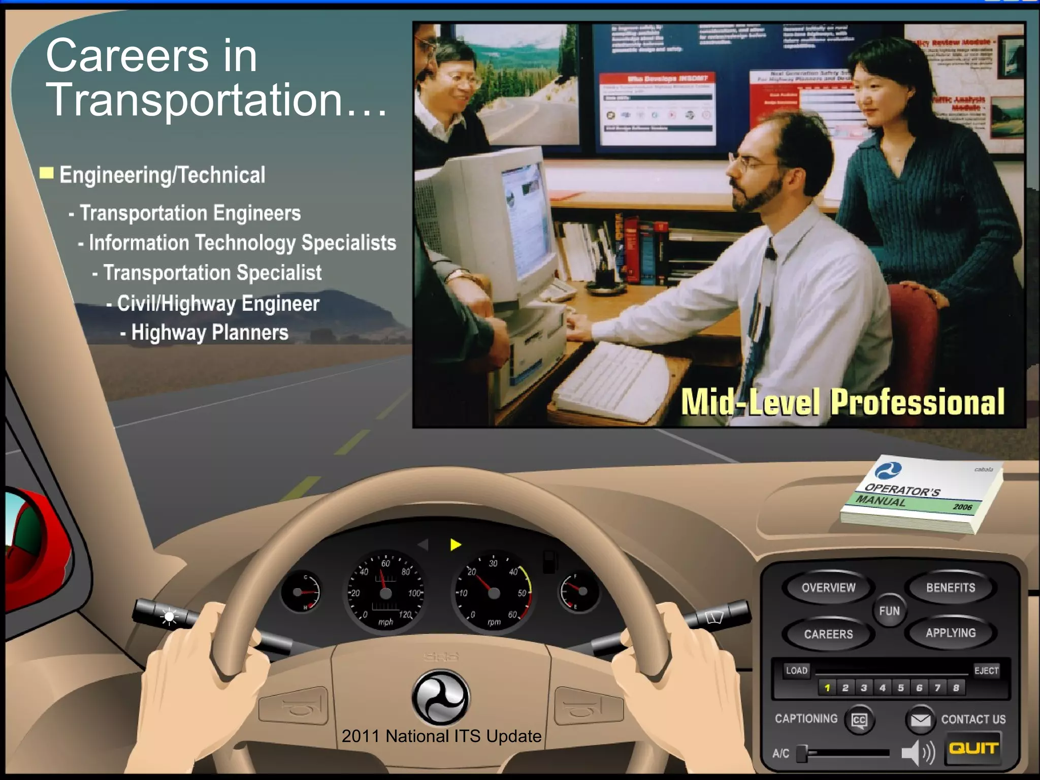 Careers in Transportation… 2011 National ITS Update 