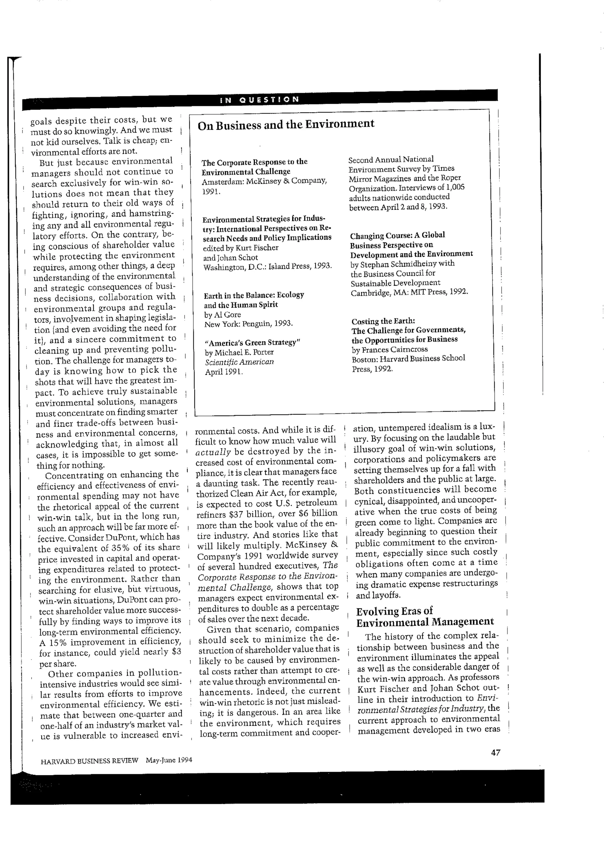 It's not easy being green hbr | PDF