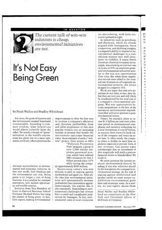 It's not easy being green hbr