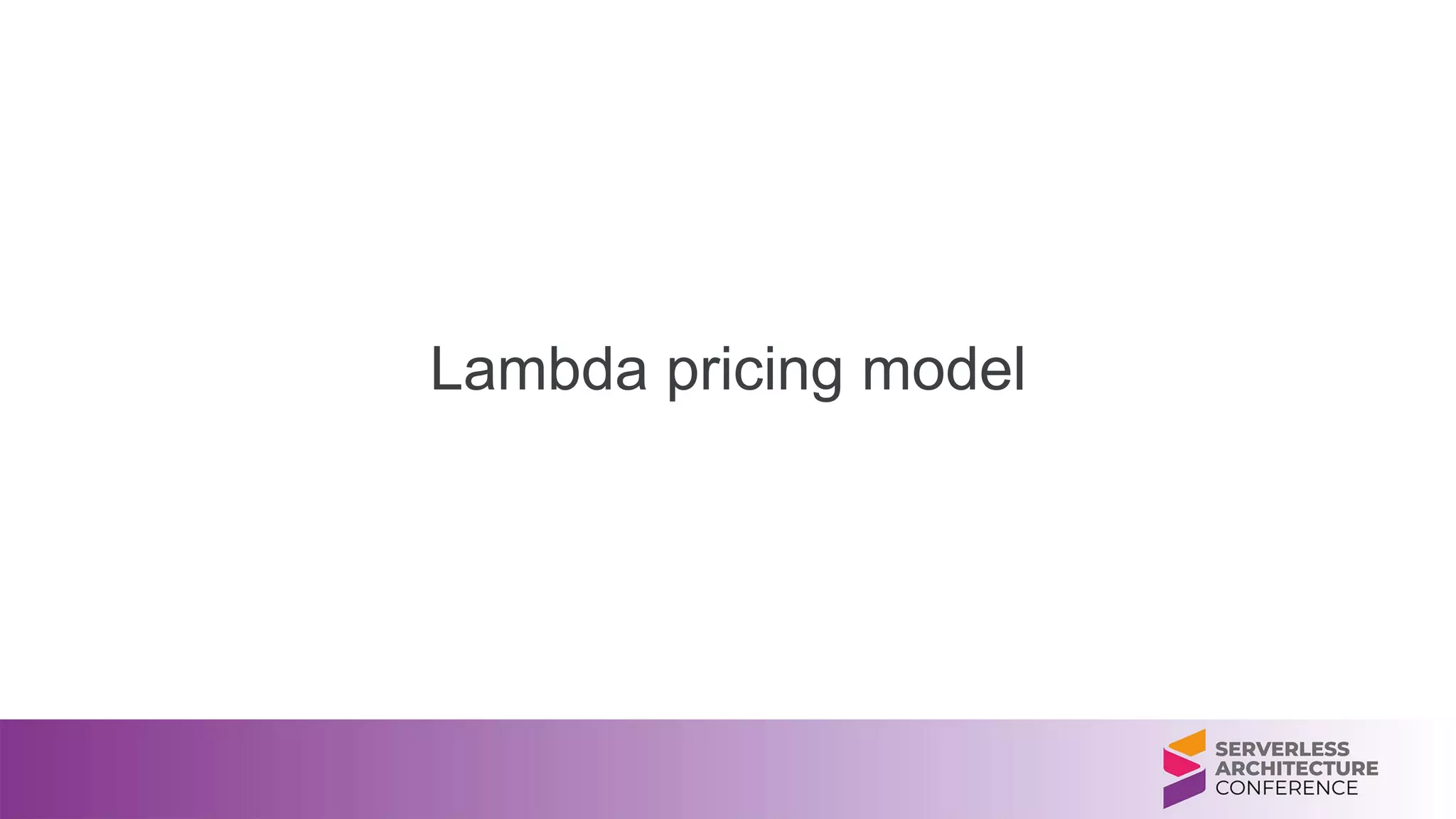 Lambda pricing model
 