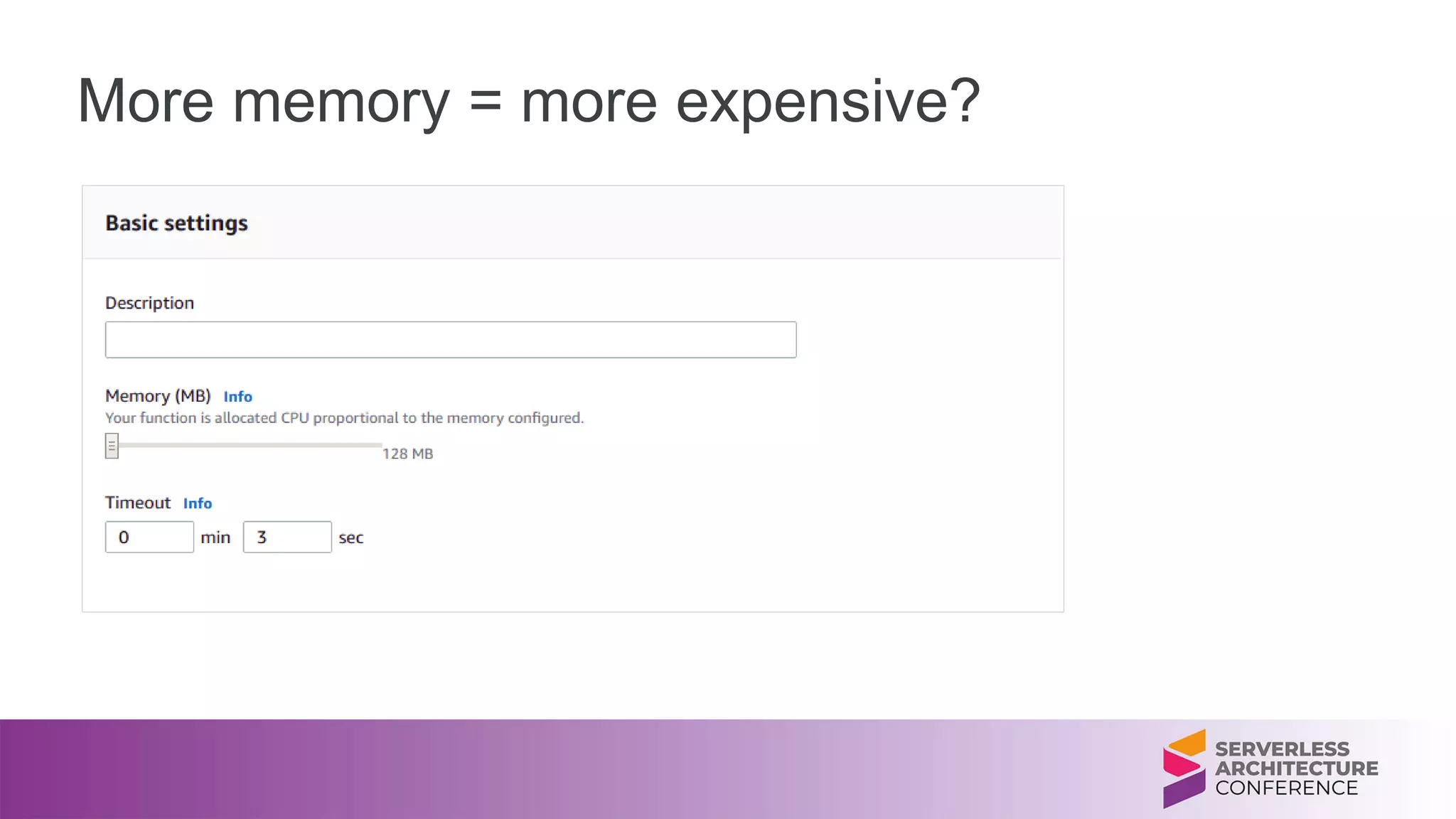 More memory = more expensive?
 