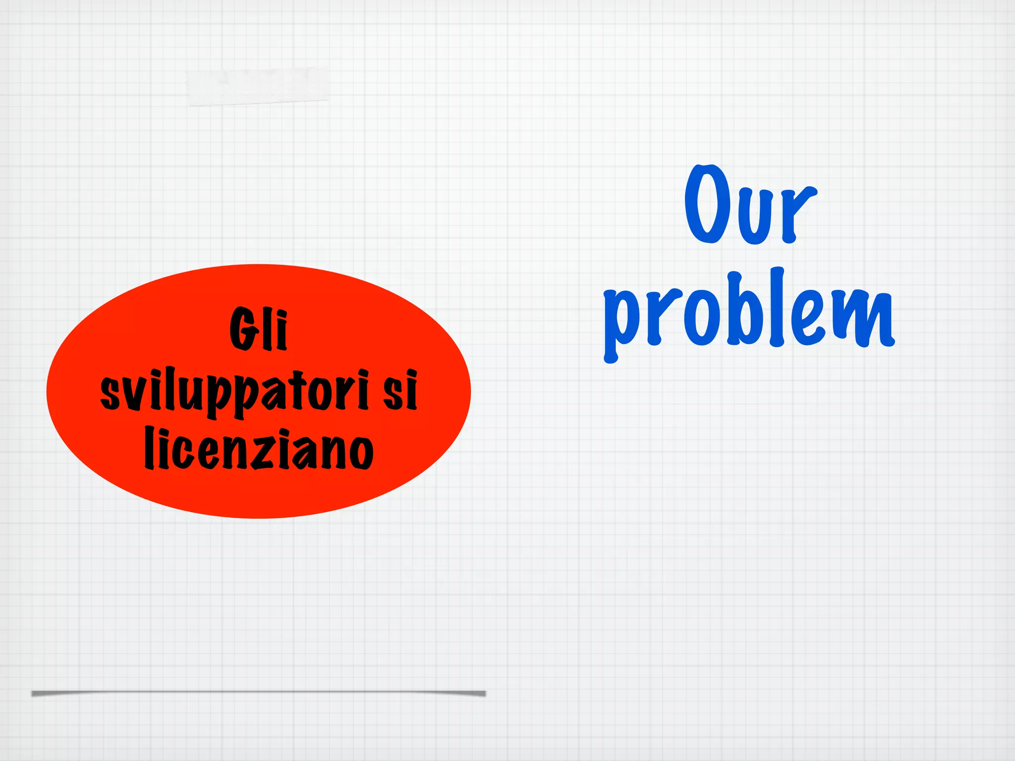 Gli
sviluppatori si
licenziano
Our
problem
 