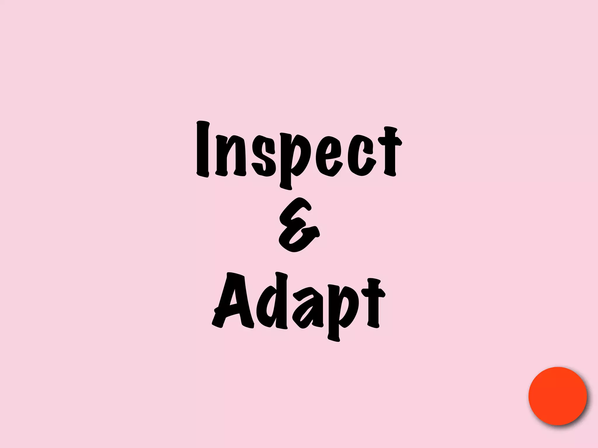 Inspect
&
Adapt
 