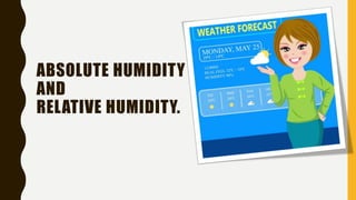 ABSOLUTE HUMIDITY
AND
RELATIVE HUMIDITY.
 