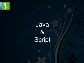Java
  &
Script
 