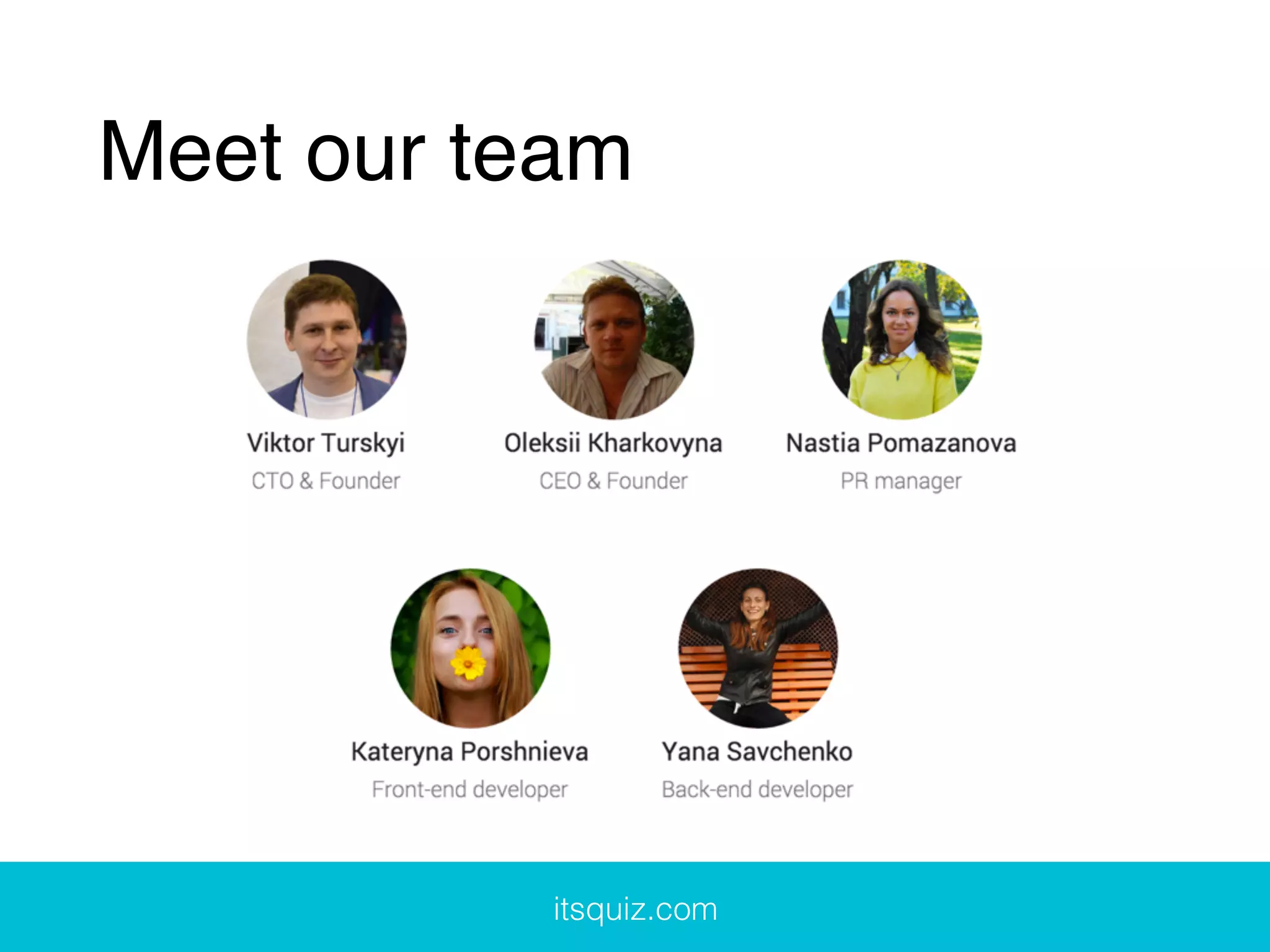Meet our team
itsquiz.com
 