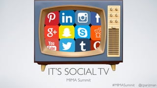 #MIMASummit @cparizman
IT’S SOCIALTV
MIMA Summit
 
