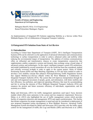 Integrated Intelligent Transportation Systems (ITS) | PDF