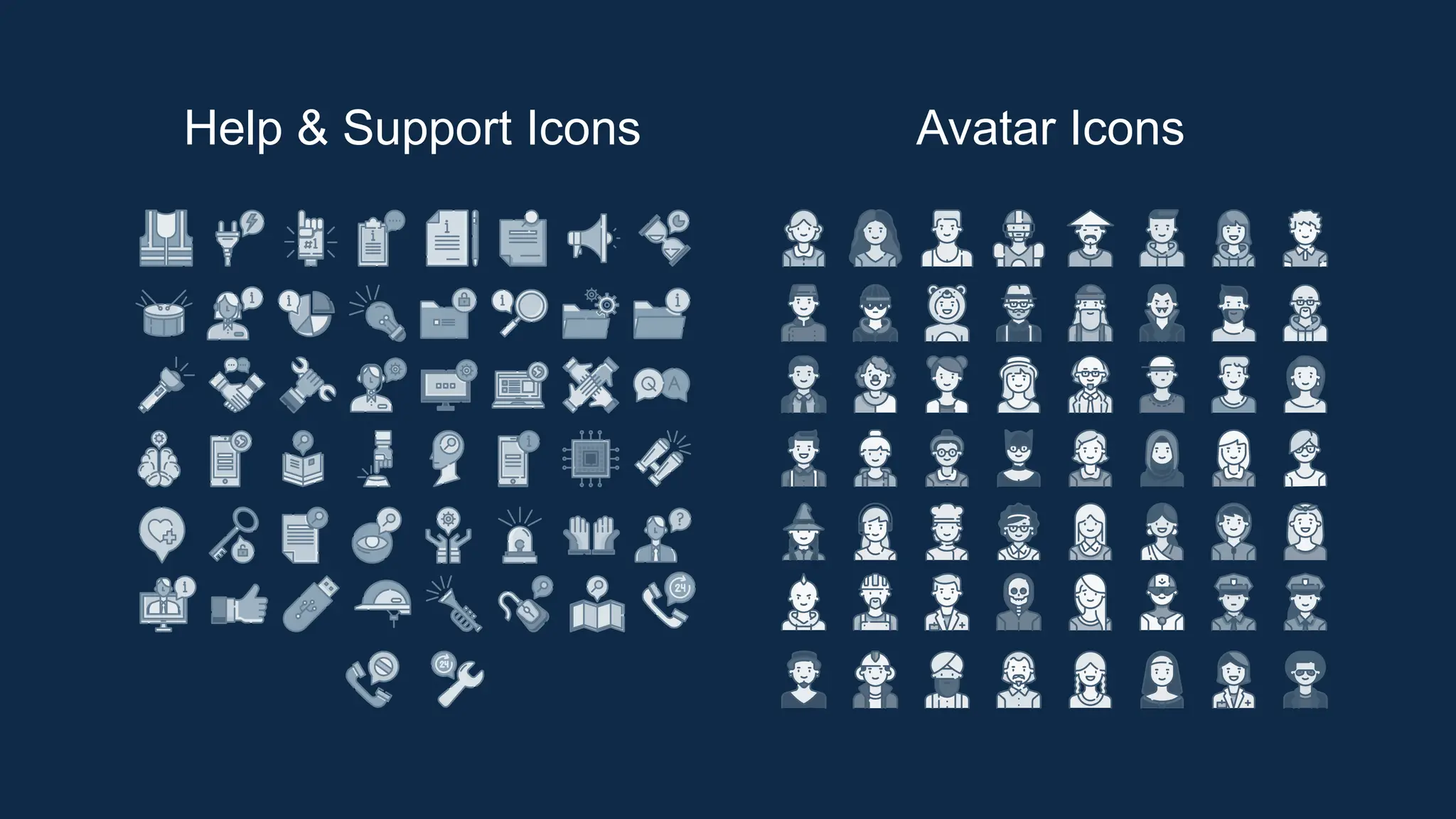 Help & Support Icons Avatar Icons
 