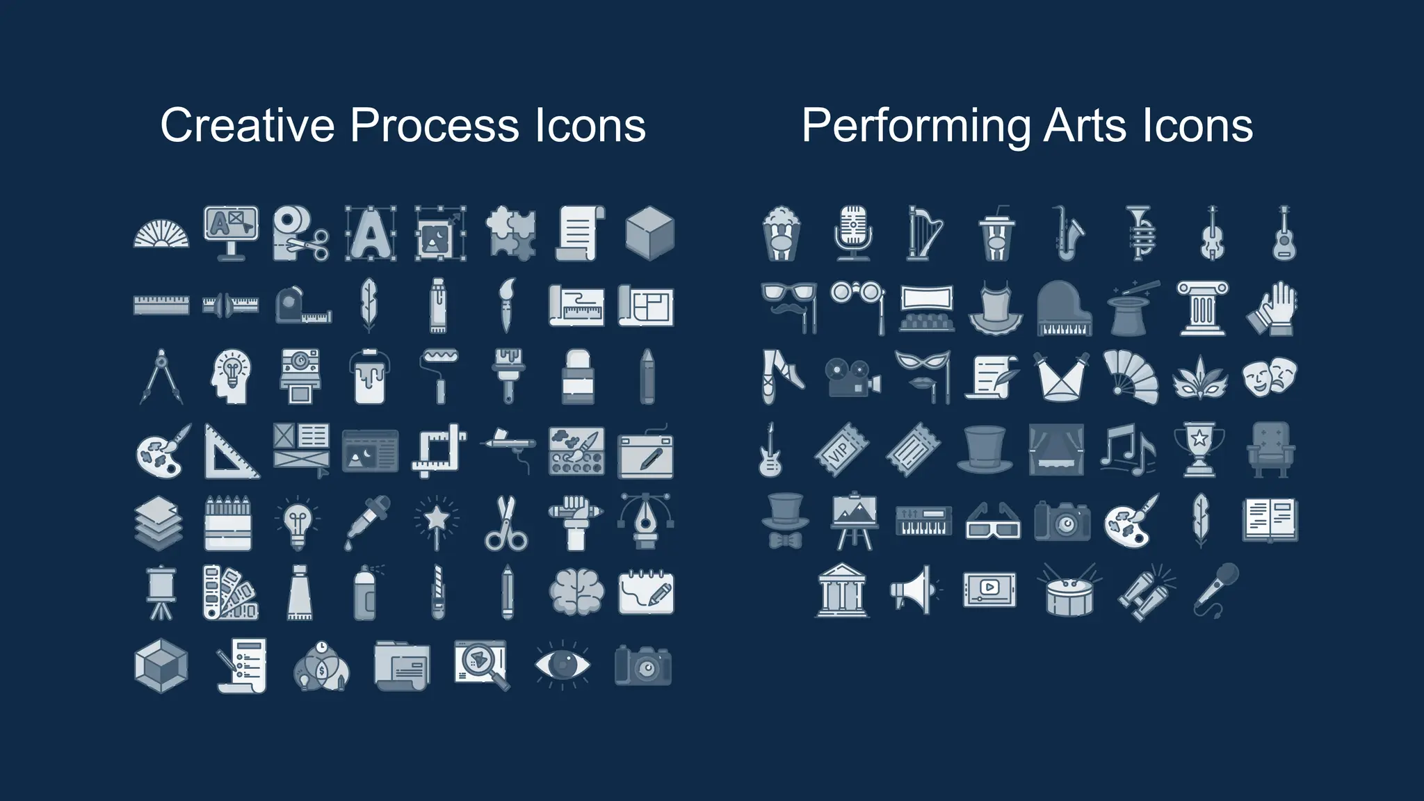 Creative Process Icons Performing Arts Icons
 